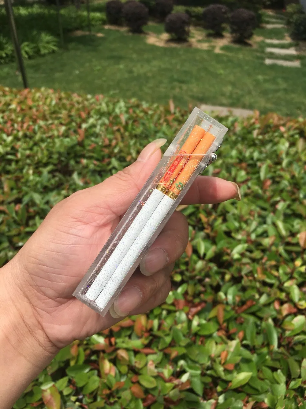 Женский Тонкий чехол для сигарет с блестящим ультра-тонким длинным заказным пластиком 20 палочек упаковка удлиняет стиль