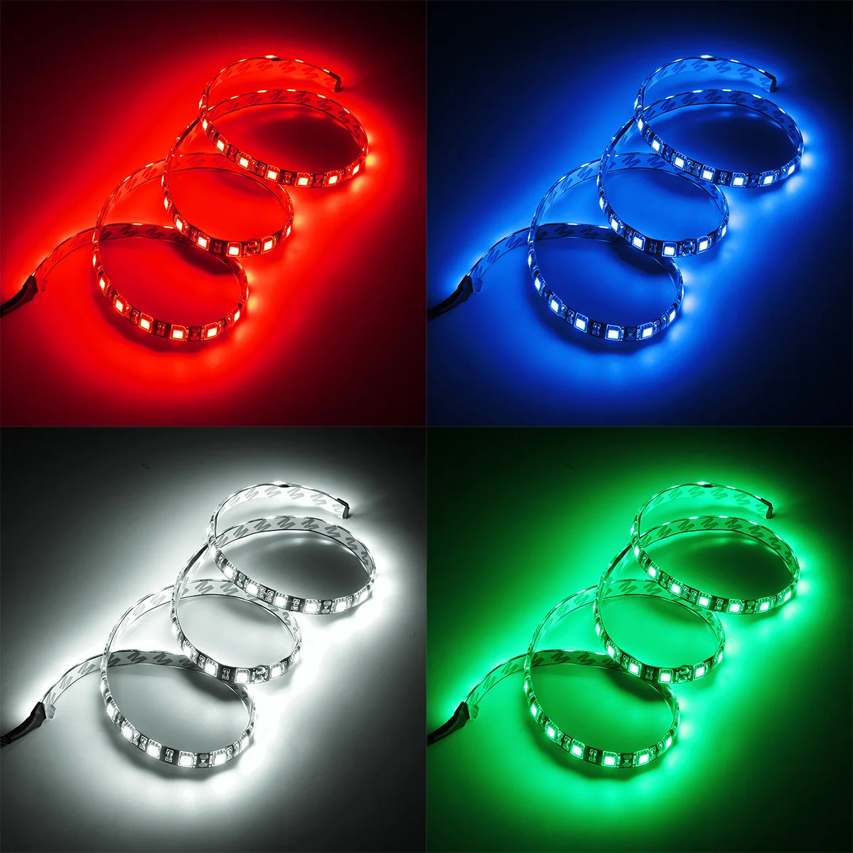 

1M Waterproof 5050 LED Strip Light Background Light PC Computer Case DC12V Waterproof Tape Red Blue Green White