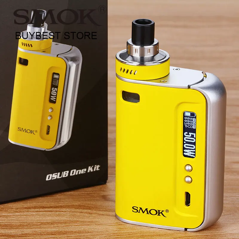 

Original SMOK OSUB One TC Starter Kit 50W All-in-one Vape Kit Built-in 2200mAh Battery Box MOD & 2ml Tank Electronic Cigarette