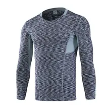 Новая Спортивная одежда для фитнеса Мужская компрессионная Футболка спортивная футболка нежная одежда