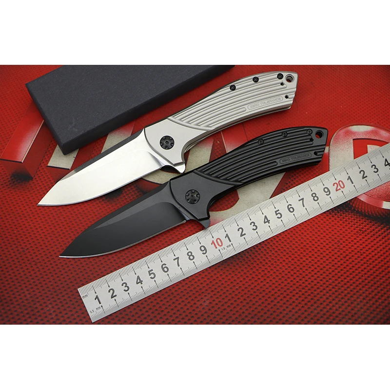 

LOVOCOO ZT0801 D2 blade Titanium handle ball brearing Flipper folding knife hunting Outdoor camping Gift Pocket knives EDC tools