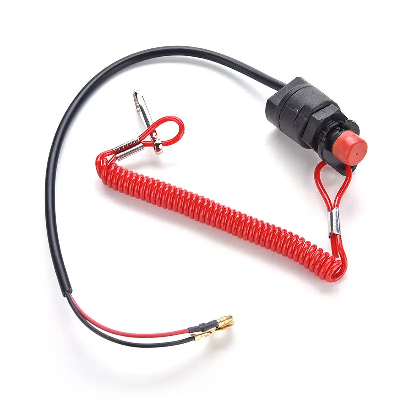 1PC Universal Boat Outboard Engine Motor Kill Stop Switch Safety Tether