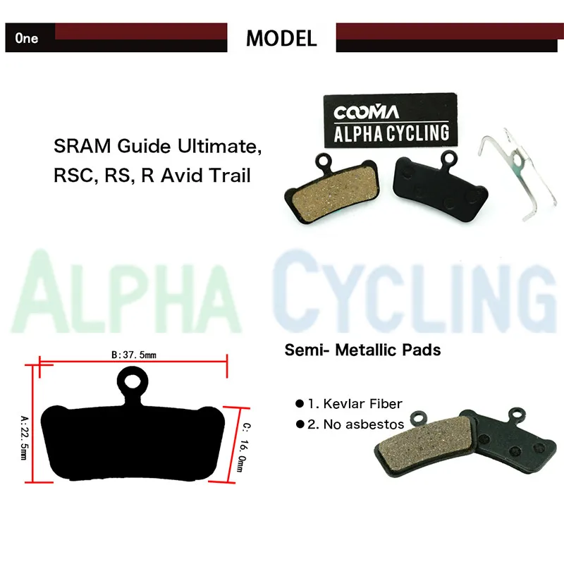 MTB велосипедные дисковые Тормозные колодки для SRAM Guide RSC RS R Avid Trail тормоза Черная