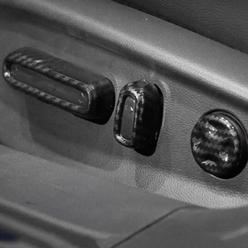 Углеродное волокно стиль регулировки сиденья отделка автомобиля кнопка для Honda Accord внутренняя панель клейкая сторона