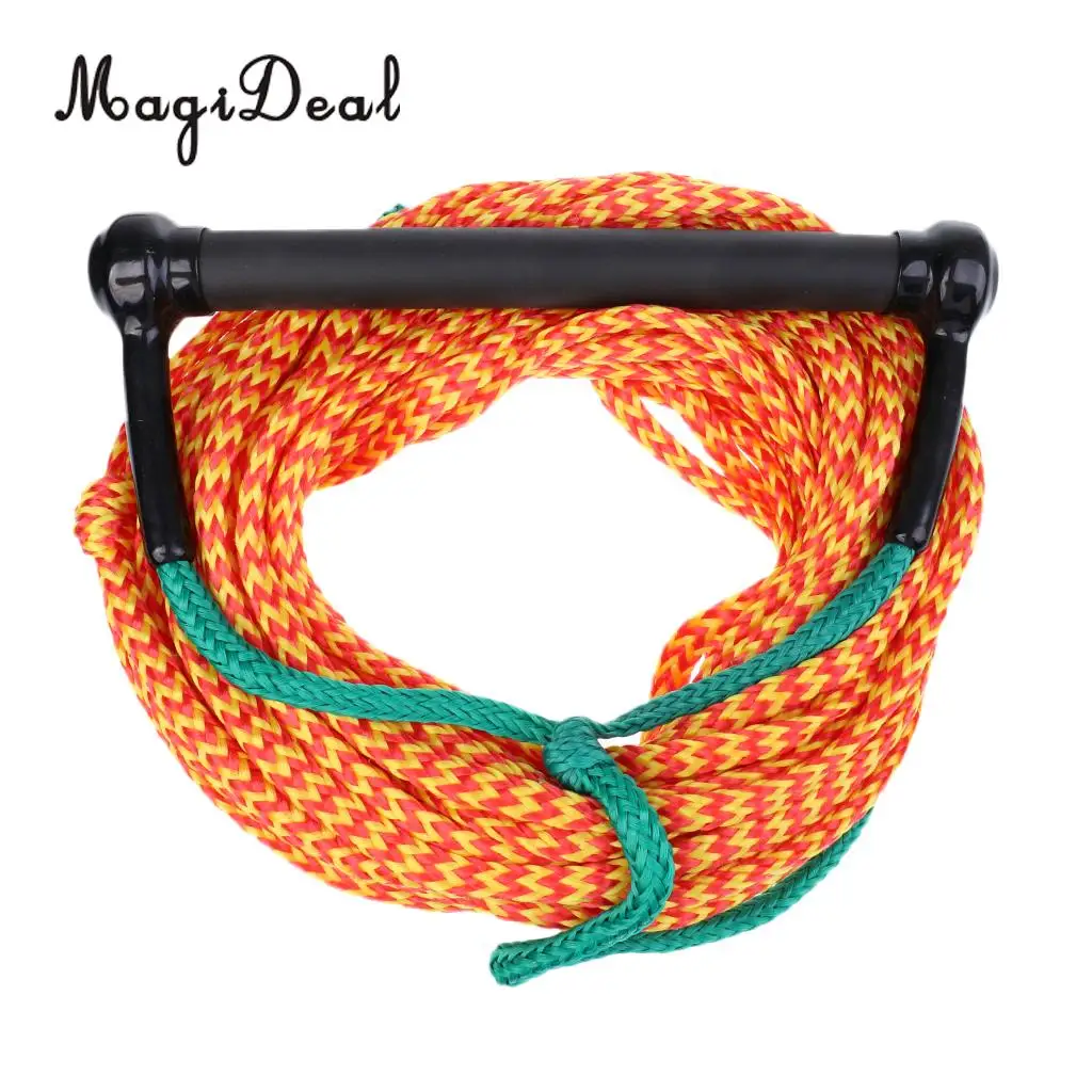 MagiDeal Safety Surfing Acces 23 Meters10mm Water Ski Wakeboard Rope with Handle Grip for Waterski Euquipment Leash Knee Line