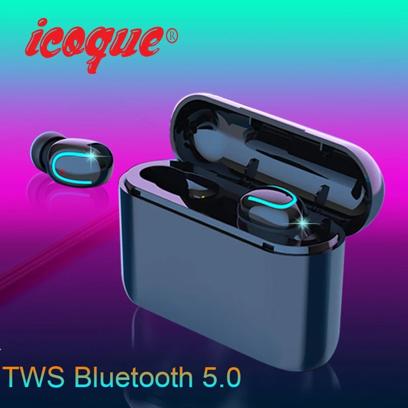 TWS наушники Bluetooth беспроводные 5 0 стерео Blutooth гарнитура с зарядным устройством
