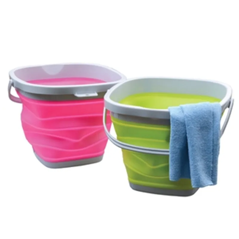 1.5L-10L Portable Folding Bucket for Fishing Promotion Folding Bucket camping Car Wash Outdoor Thick Silicone Fishing Supplies