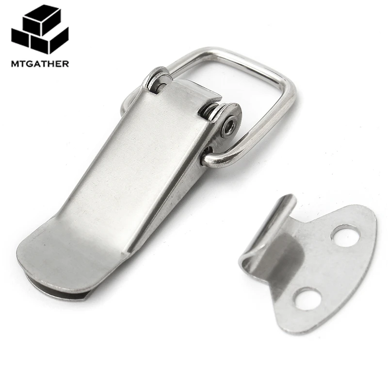 

MTGATHER 4X Stainless Steel Spring Loaded Toggle Case Box Chest Trunk Latch Catches Hasp