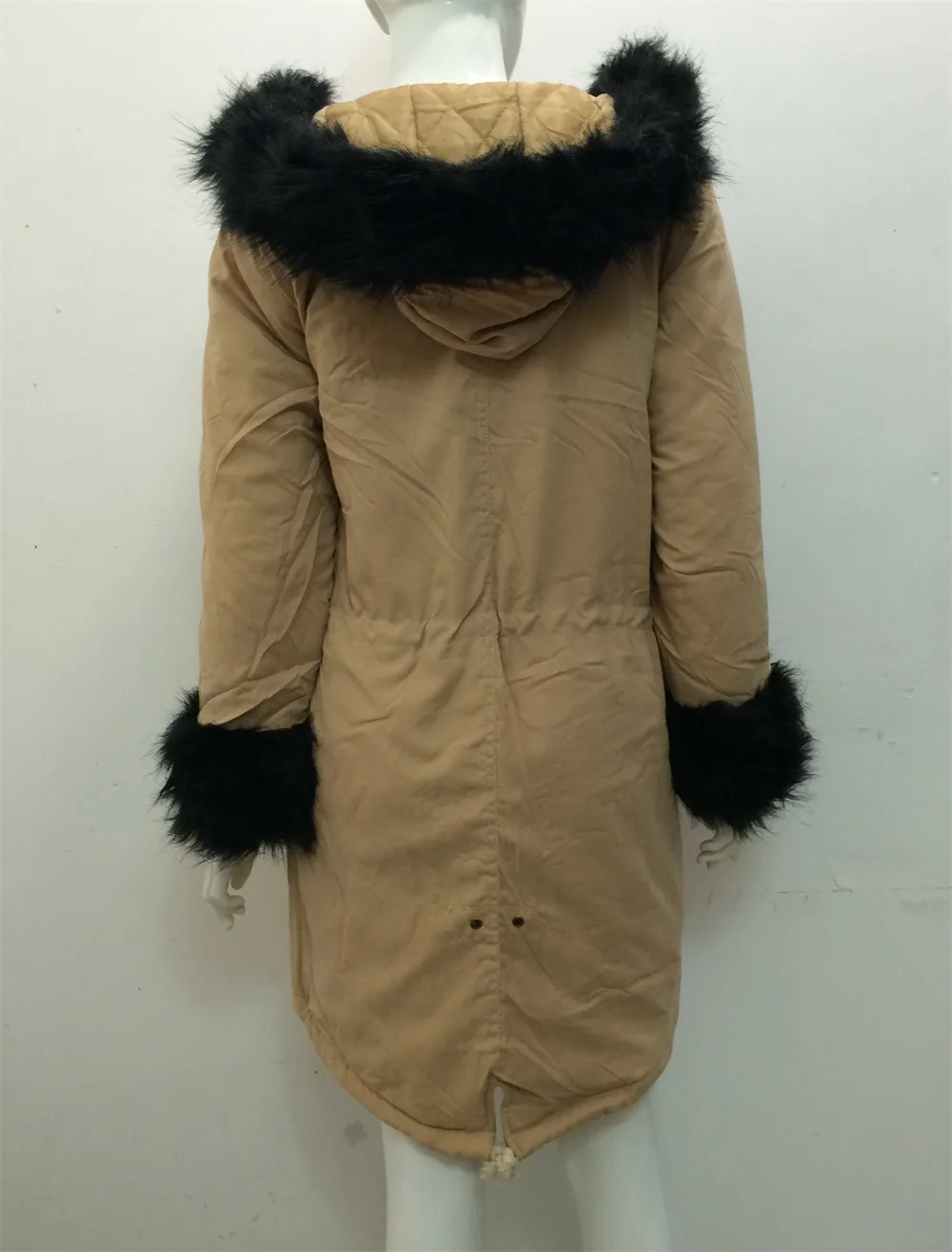 Épais Capuchon khaki Fausse Longs Manteaux Femmes Ayunsue Européenne Fourrure À 2018 Ouatée Femme Amy balck Chaude Vente Grean Outwear Luxueux Veste Parkas Chaud Lx294 wAqfx7Zwg