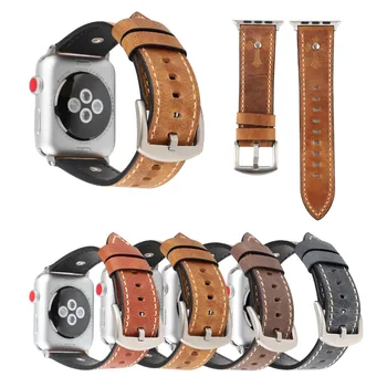 

Crowe Cross Genuine leather band for apple watch bands 4 3 2 Leather strap Replacement Band for Apple iwatch 44mm 42mm 40mm 38mm