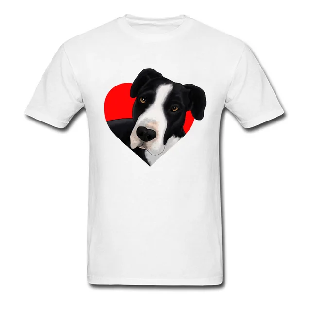 662 40 De Réductionune Plus Grande Montagne Suisse Chien Imprimer Hommes T Shirt Coeur Amant Cadeau Du Jour De Valentine T Shirt Qualité Coton O