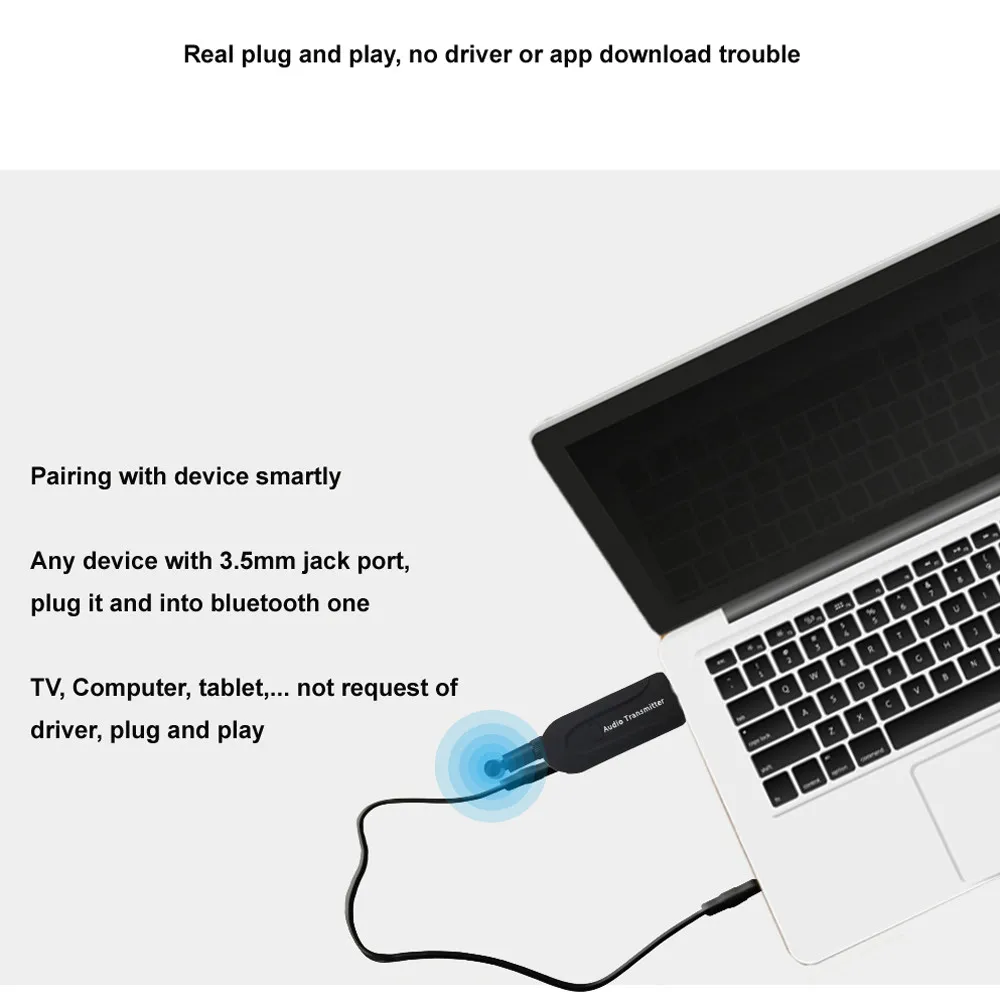 Bluetooth Wireless A2DP Audio Stereo Adapter Transmitter For TV DVD PC Laptop (7)