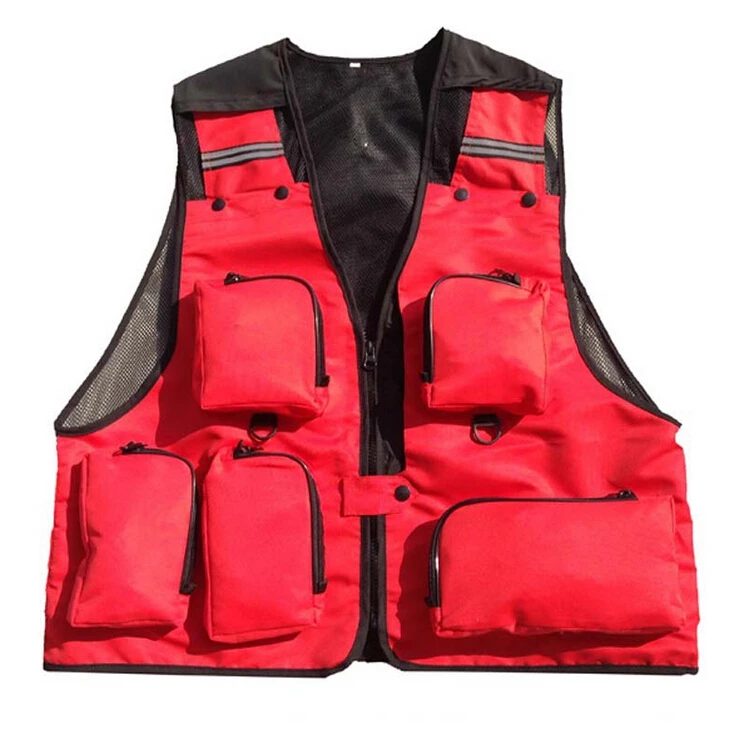 Hot Sale Multi Pockets Fishing Hunting Mesh Vest Mens