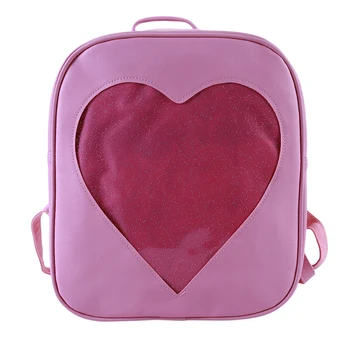 

2020 Teenager Candy Color Backpack Cute Transparent Love Heart Shape Zipper Backpack For Teenager Solid Color