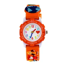 Новые кварцевые милые часы брендовые Модные Повседневные детские часы с 3D рисунком силиконовый ремешок Детские часы для мальчиков и девочек студентов