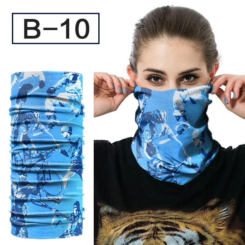 Бесшовный головной убор, головной убор, повязка на шею, шарф, маска, кепка, глушитель, бандана с УФ-защитой, шарфы, шейные гетры - Цвет: B-10