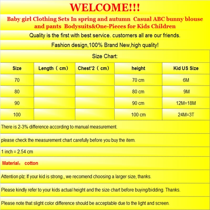 Baby girl Clothing Sets In spring and autumn  Casual ABC bunny blouse and pants  Bodysuits&One-Pieces for Kids Children (8)