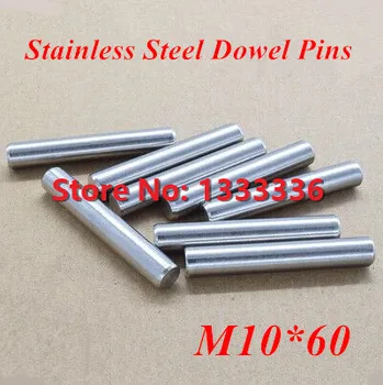 

20pcs/lot M10*60 GB119 Stainless Steel Dowel Pins / Round Cylinder Parallel Pin Dia 8mm