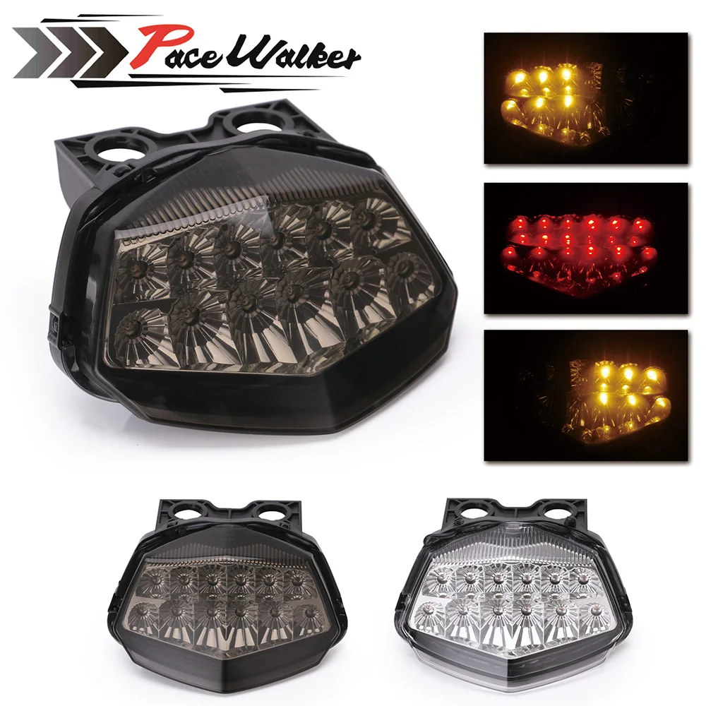 

Free Shipping Motorcycle Turn Signal Light Tail Stop Brake Integrated Lamp LED Tail Light For KAWASAKI Ninja250 Ninja 250 250R