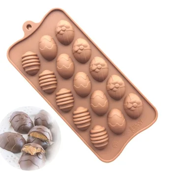 

Random Color Easter Egg Silicone Bakeware DIY Cake Decorating Jelly Chocolate Candy Mold JCFMJ80