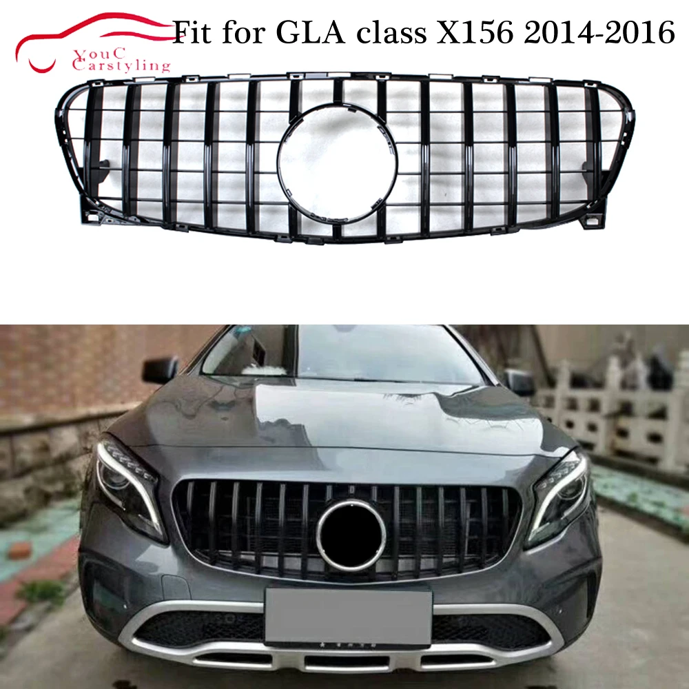 Передний бампер X156 GT для Mercedes GLA class pre facelift 2014 2016 GLA200 GLA250 GLA45 AMG R GTR gird|Гоночные