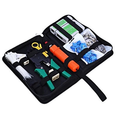 

Professional Network Computer Maintenance Repair Kit Cross Flat Screwdriver Crimping Pliers Tool Set