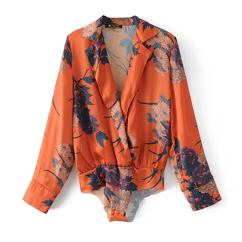 Buy MUMUZI Elegant Fake Silk Bodysuit Women Long