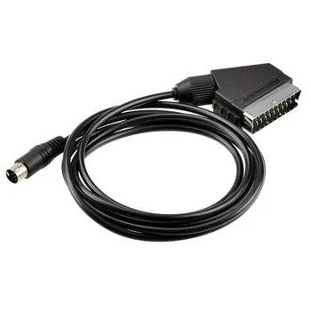 

50pcs/lot free shipping 6ft 10pin RGB Scart AV Cable Lead for Sega Saturn Games Console - Stereo
