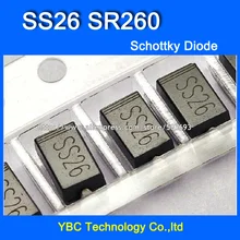 200 шт./лот SS26 SR260 2A/60 V A Тип диод Шоттки