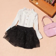 Коллекция года, Осенние рубашки для девочек, блузка детская одежда шифоновая Детская рубашка Белая школьная блузка для девочек детская одежда blusas От 1 до 16 лет