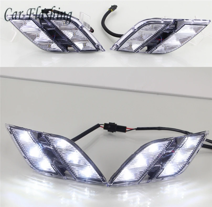 

Car Flashing 2pcs For Peugeot 301 2014 2015 LED DRL Daytime Running Lights Daylight Fog Lamp Decoration DRL headlamp light