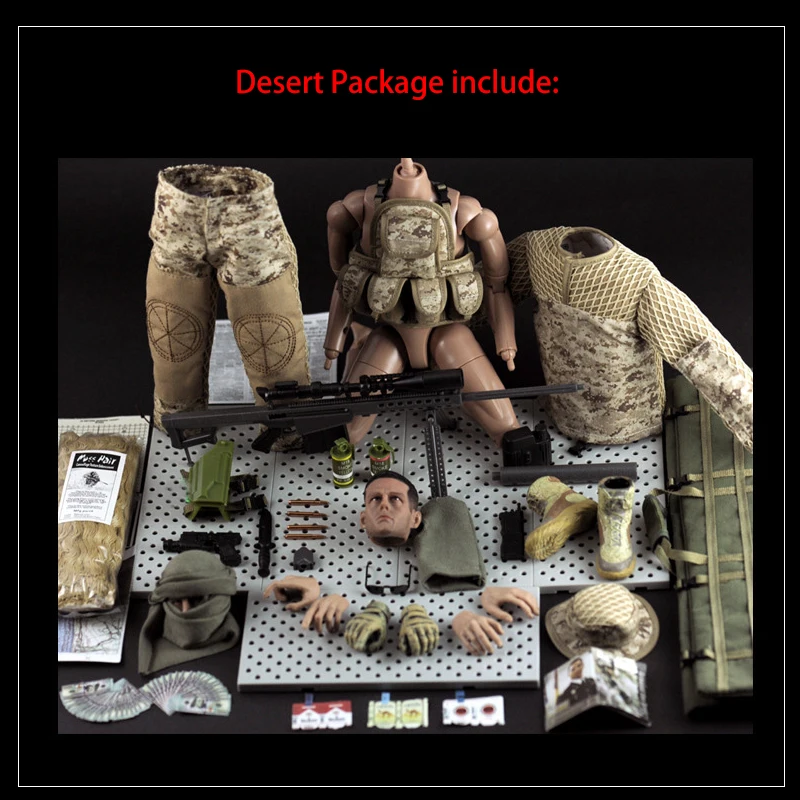 1/6 масштаб армейский военный гибкий масштаб Пустыня/джунгли снайперский солдат Экшн фигурки Куклы набор ABS Wargame модель подходит 1" горячие игрушки