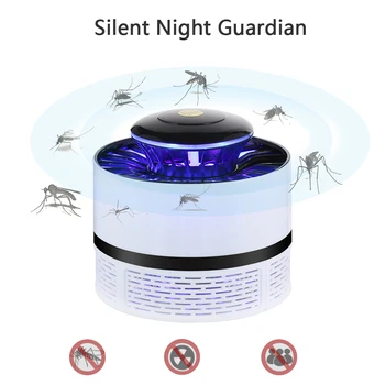 

1PC New Useful Electric Mosquito Catcher Led Light NO Radiation Photocatalyst Mosquito Fly Killer Lamp Insect Trap Light