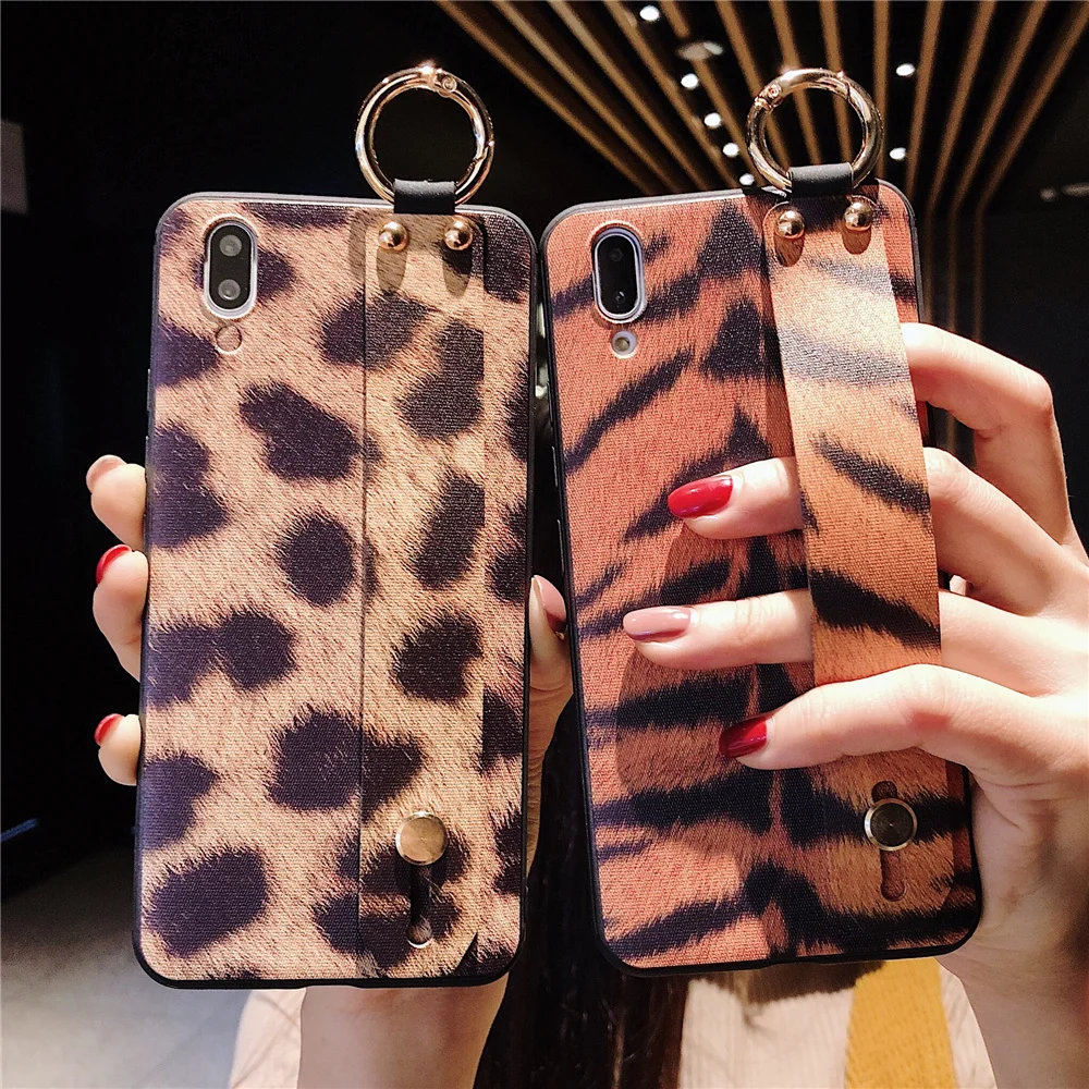 

Fashion leopard Case For Xiaomi Redmi Note 5 5A 4X 6 7 K20pro Wrist Strap Tiger Zebra Phone Cases for Xiaomi 6x 5x Mi 8 9 Covers
