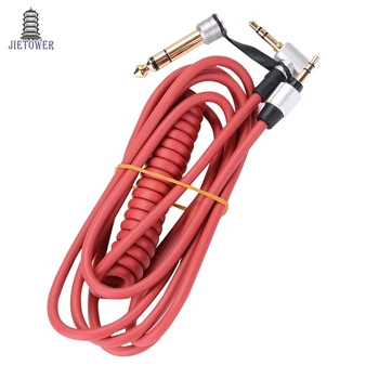 

Audio Cable for For Headphones Red Black Spring 3.5mm To 6.5mm Replacement audio AUX Cables strong and durable 20pcs/lot