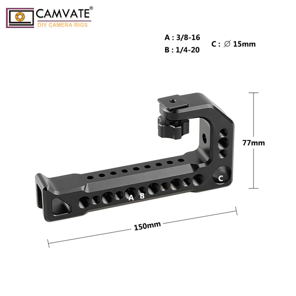  CAMVATE Hot Shoe Top Handle For DSLR Cameras Universal Use C1899