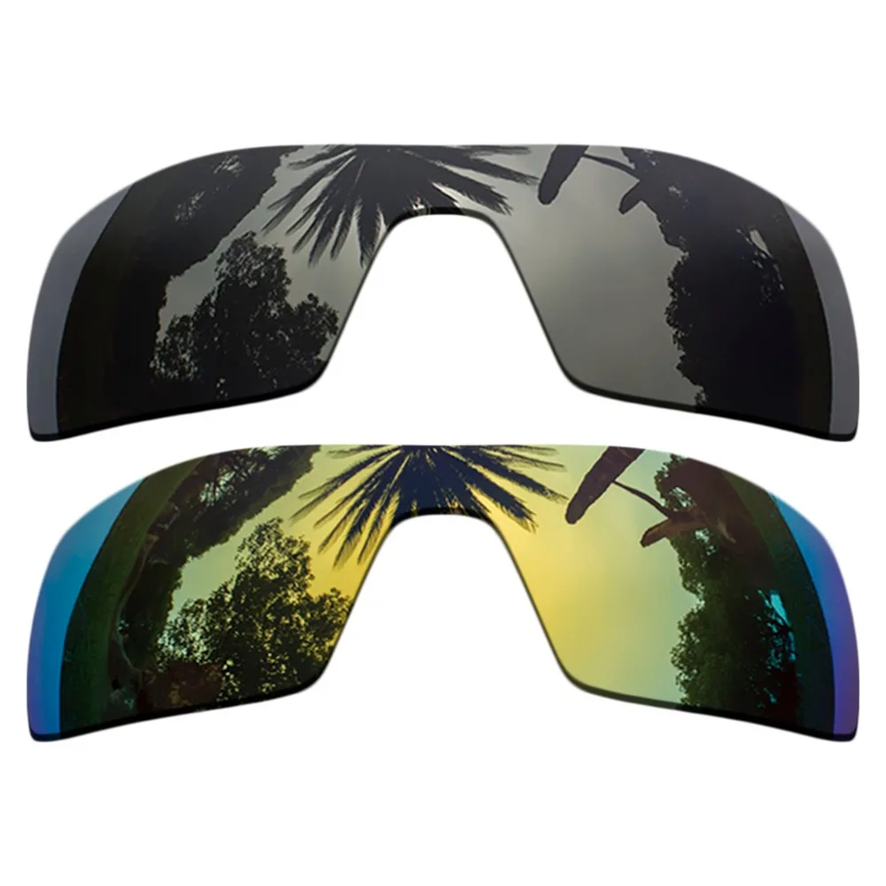 

(Черный + 24K Gold зеркальным покрытием), 2 предмета в комплекте, замена поляризованных линз для нефтяной вышке рамки 100% UVA и UVB Защита