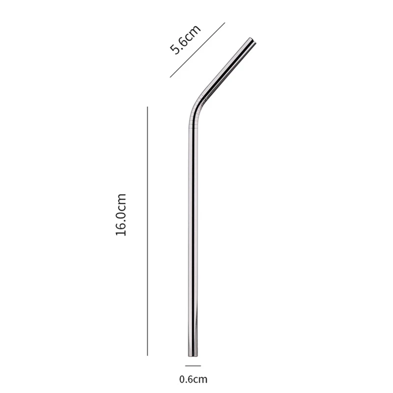 Красочные 304 нержавеющей стали соломинки многократного использования прямая изогнутая металлическая трубочка для напитков с чистящей щеткой набор вечерние аксессуары для бара - Цвет: Drinking Straws