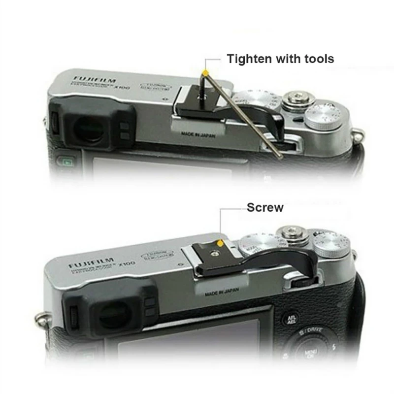 Micro Один Камера Горячий башмак до ручка металлическая рычаг для пальца большого пальца для leica Fujifilm X10 X100 E1 Olympus E-P1 PL3 PM2 canon EOS M