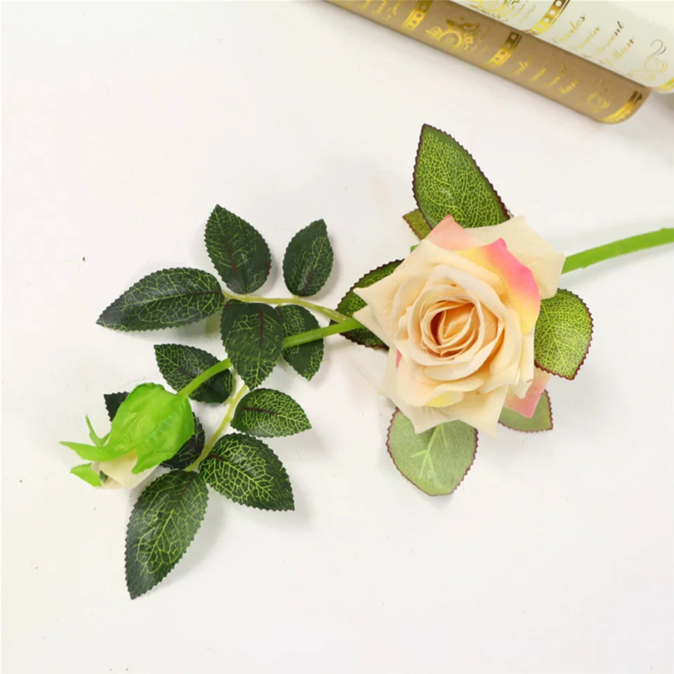 Large Artificial Flowers Roses For Wedding Party Table Home Decoration Real Touch Silk Flowers Bunches Fake Flowers Bouquet (5)