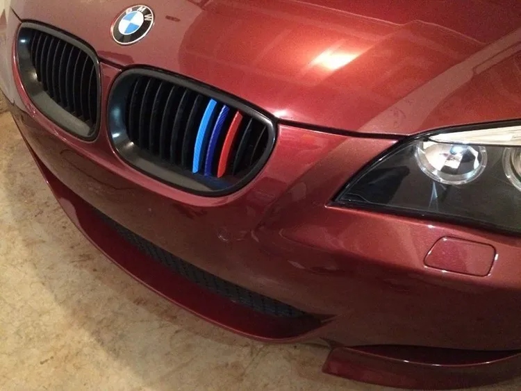 3 шт./компл. углеродного волокна почек 3 цвета гриль полоски наклейки для BMW M3 M5 E46 E39 E60 E90 E39 E36 F10 F20 F30 стайлинга автомобилей