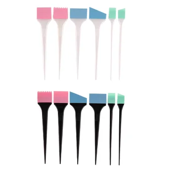 

6PCS Professional Hair Dyeing Brush Salon Hair Coloring Comb Salon Hair Coloring Tools Hair Silicone Dyeing Brush Hairdressing