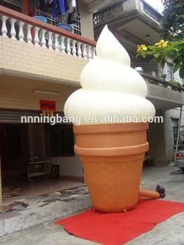 

Free shipping inflatable soft ice cream for 6 feet high
