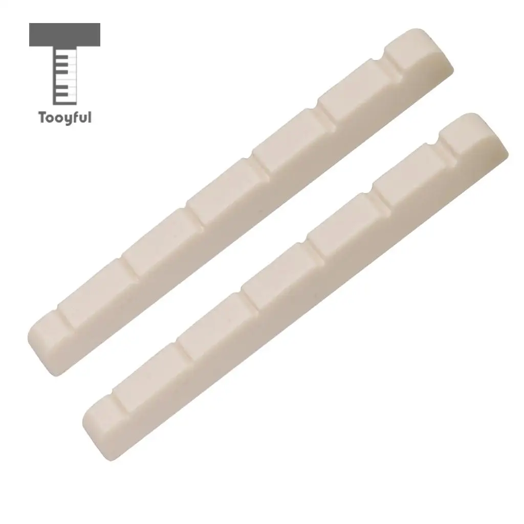 2pcs 6 String Electric Guitar Nut Slotted for Stratocaster Strat Telecaster Tele Guitar Replacement