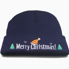 Зимний теплый рождественский подарок шапка для женщин и мужчин, шапочки унисекс с буквенным принтом, вязаная шапка, шапка для мальчиков и девочек, лидер продаж