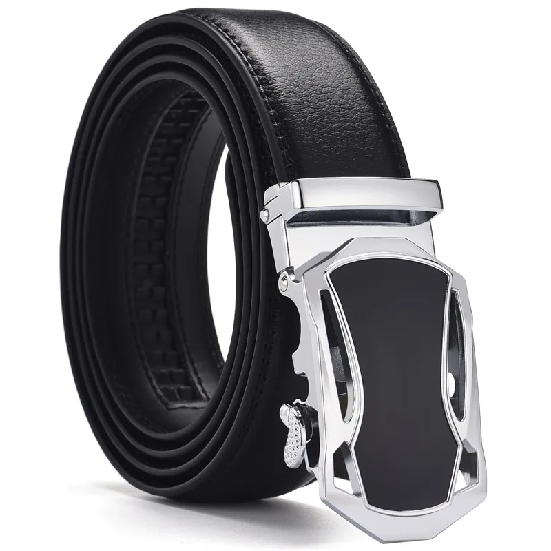 Модный брендовый дизайнерский кожаный ремень, мужские ремни с автоматической пряжкой, мужской подлинный ремень, трендовые мужские ремни ceinture, cinto masculino - Цвет: 11