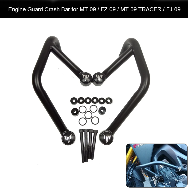 For Yamaha MT-09 FZ-09 FJ-09 MT09 TRACER 2014-2017 Motorcycle Motorbike Front Engine Guard Crash Bars Frame Protector Bumper New (6)
