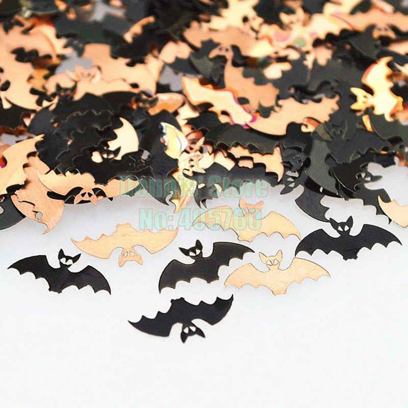 

Wholesale 800pcs/pack Fashion Bats Shape Black Brone Metallic Sequins Nail Art Sticker Cell Phone Decoration Free Shipping