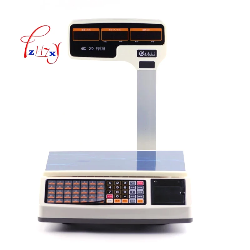 commercial electronic digital price Barcode Label Printing Scale Electronic price scale computing scales English version
