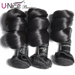 Волосы UNICE Banicoo серии 10A свободная волна перуанские Необработанные чистые волосы 1/3/4 пряди натуральных необработанных волос пряди 12-26